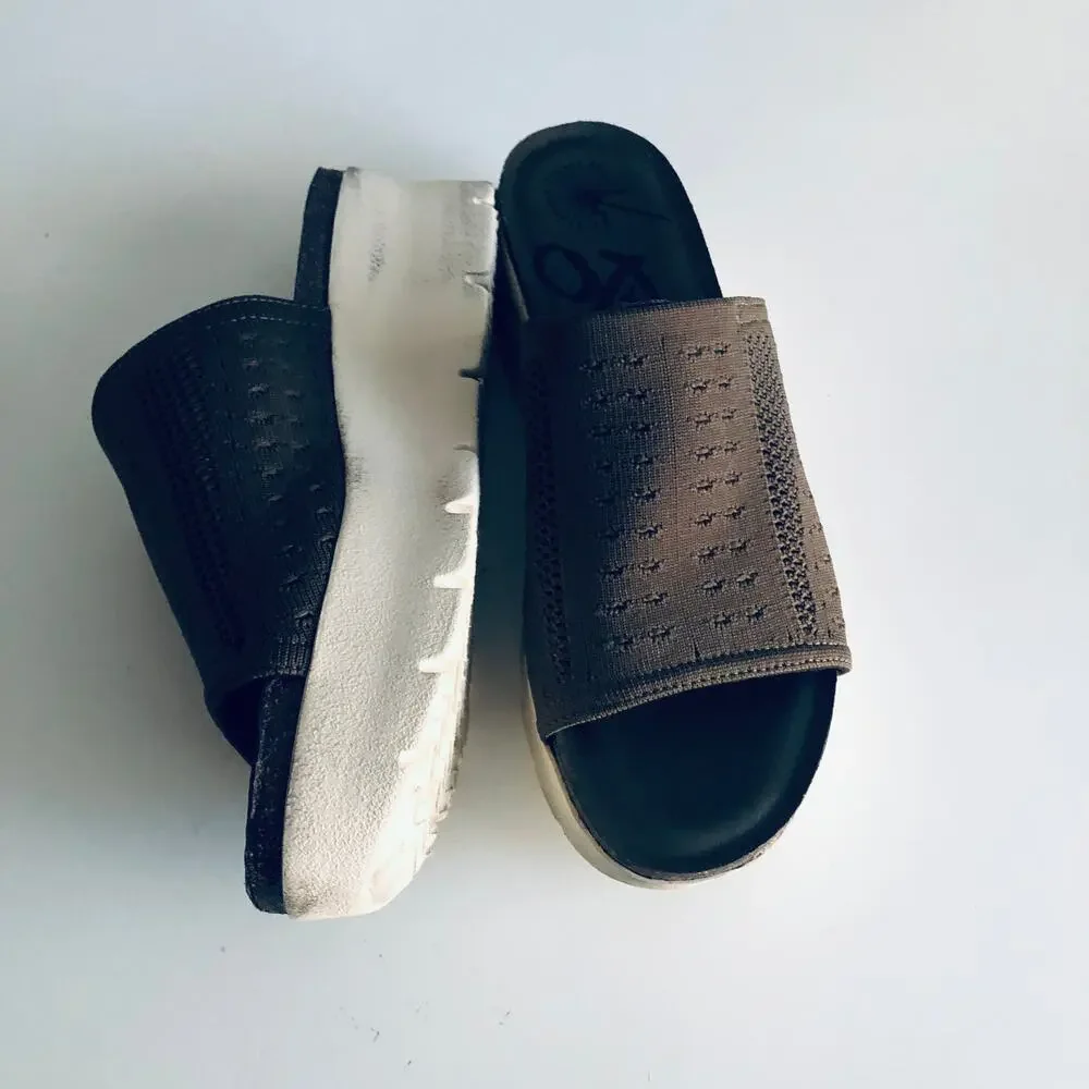 OTBT 'Gravity' Women's 8.5 Platform Slide Sandal Green Comfort Shoe Walking